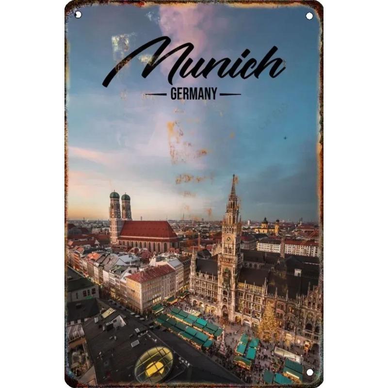 Metallschild New York Cityscape, Wandkunst zum Thema Reisen 20x30cm