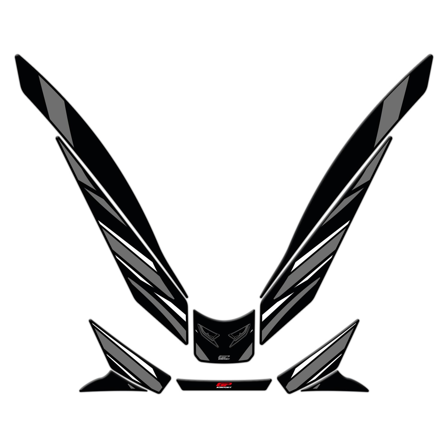 

Совместимая накладка переднего обтекателя GP Composite Honda PCX 125 2021-2024, серая