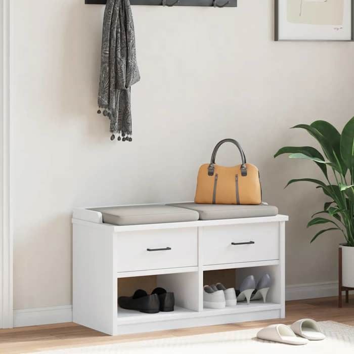 VidaXL Banc de couloir SANDNES blanc 87x40x50 cm bois de pin massif, banc, banc d'entrée, banc à chaussures, banc de 4010462