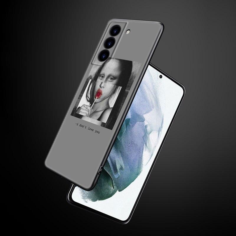 Funny Art Aesthetic David Mona Lisa Phone Case For Samsung Galaxy S22 Pro S21 S20 Ultra FE S10 Lite 5G S10E S9 S8 Plus Cover
