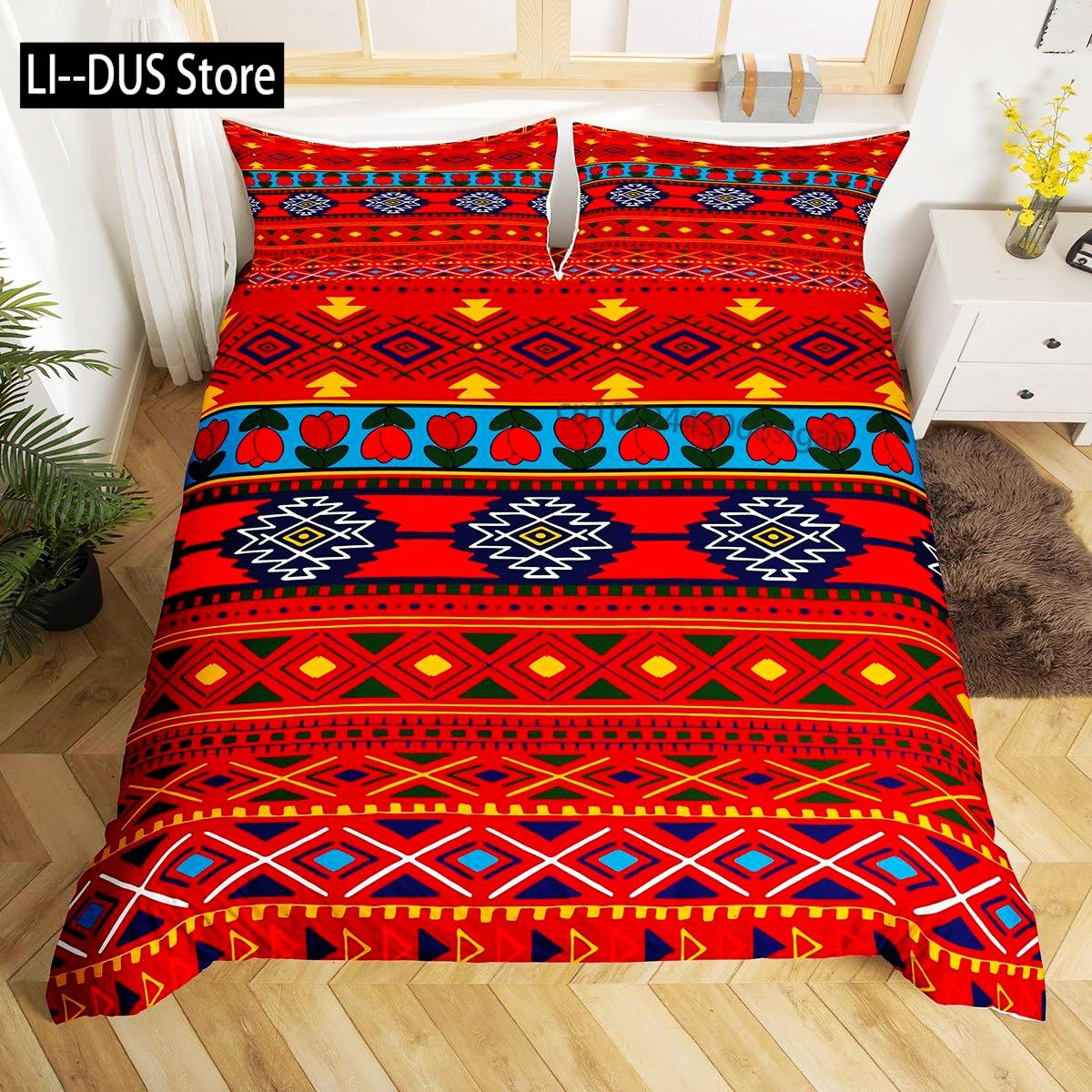 

Comforter Aztec Geometrical Indigenous Art Decorative 3 Piece Bedding Set With 2 Pillow Shams Twin Full Queen King Size Comforter (quilt)-EU Single(135*200cm)3pcs
