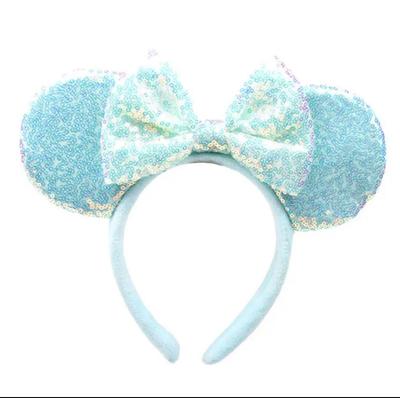 [tsubame E-TIME] Cute Minnie Mouse Ear Headband for Cosplay, Parties, and Halloween. Featuring a Large Ribbon. Also Featuring a Mickey Mouse Magic