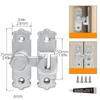 Screen Door Latch No-Drilling Privacy Safety Door Lock Latches Metal Safety Inside Locking Hardware For Bedroom Balcony Kitchen