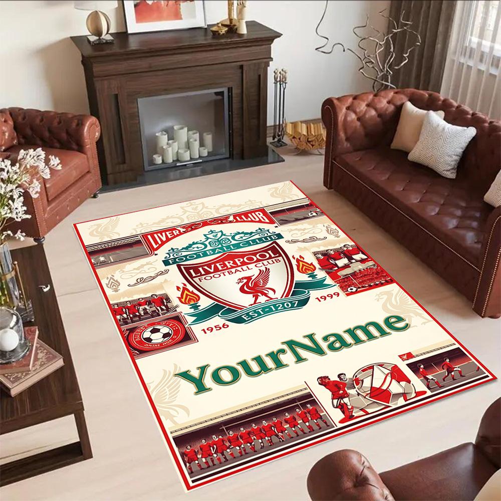 Liverpool Customize Text Area Rug Suitable for Decorate Room Outdoor Kitchen Bedrooms Antislip Carpet Office Home Decor