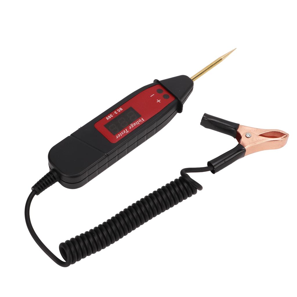 Car Electric Circuit Tester Pen LCD Digital Display Voltage Probe Detector DC3‑36V for Vehicle Maintenance