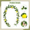 Artificial Lemon Garland Ornament Outdoor Indoor Party Garden 78.74inch Greenery Vine Plant