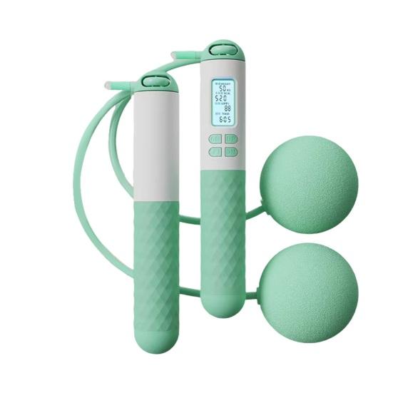Hoppetau med kontratrådløst vektet hoppetau med ball Justerbar lengde Fitness Smart hoppetau treningsutstyr