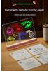 Rechargeable Light-Up DIY Acrylic Drawing Board for Kids - Erasable and Cartoon-Themed Painting Set