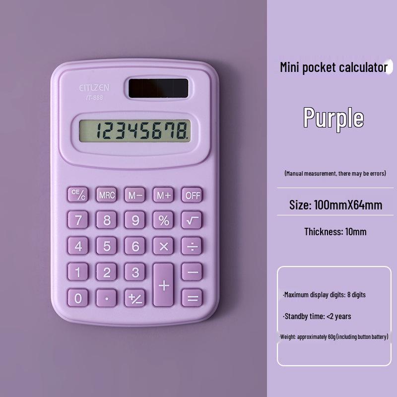 Cute Cartoon 8-Digit Mini Calculator for Students
