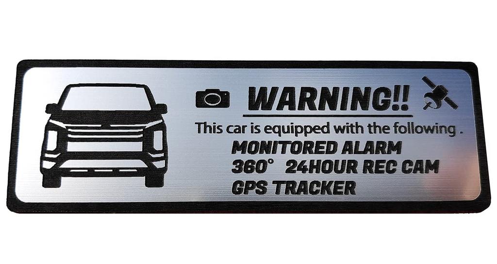 [Honami Works] DELICA D5 Security Emblem 24-hour Surveillance Dash Cam GPS Tracker Sticker