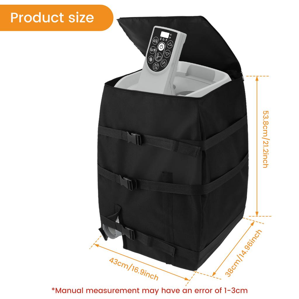 Reusable Square Hot Tub Spa Heater Pump Cover with Zipper Weather Proof Inflatable Hot Tub Pump Cover for Outside All-Weather