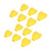 12 Pcs Makeup Brush Covers Yellow Heart Shape Soft Flexible Lightweight Silicone Cosmetic Brush