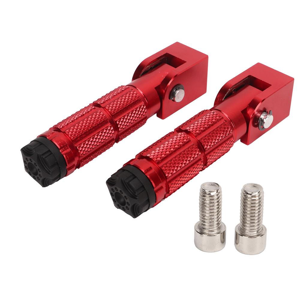 2Pcs Motorcycle Foldable Foot Pegs M8 Antislip Aluminium Alloy Universal for Bikes ATV UTV Go Kart