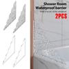 2 Piece Acrylic Shower Spatter Guard Set with Silicone Backing for Splash Reduction In Residential and Commercial Bathrooms