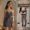Sexy Lingerie Suspender Sexy, Deep V Lace Pure Desire Suspender Skirt with Chest Pad Nightgown