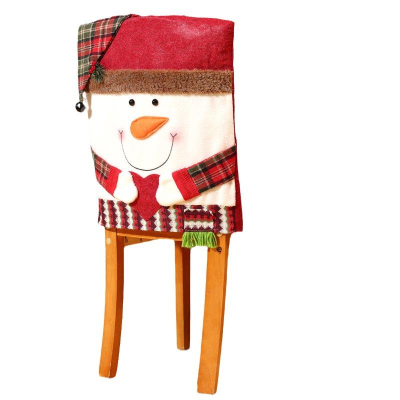 Christmas Cartoon Santa Chair Cover Set