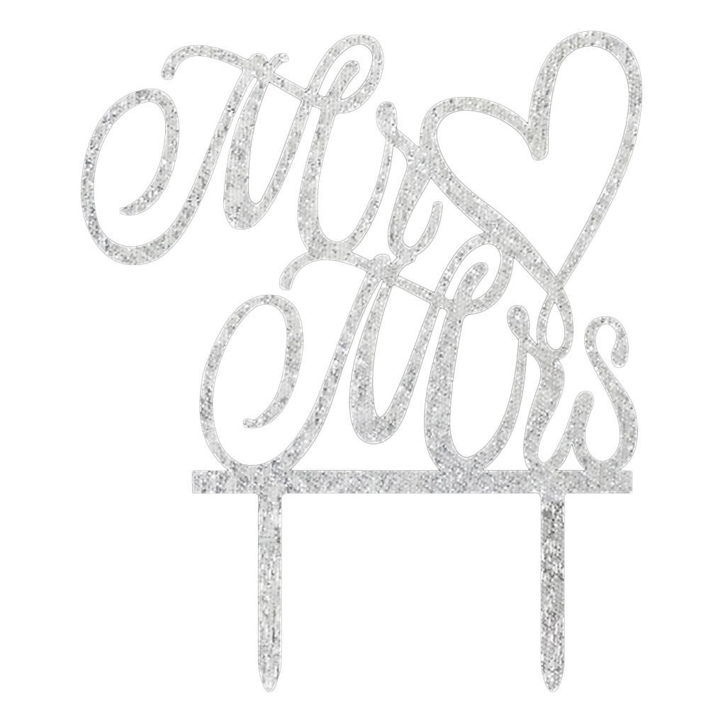 Wood Mr And Mrs Wedding Cake Topper Stick Decoration Rustic Anniversary Party