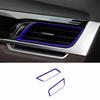 Fit For BMW X1 F48 2016-2022 ABS Blue Left And Right Air Outlet Vent Trim 2PCS