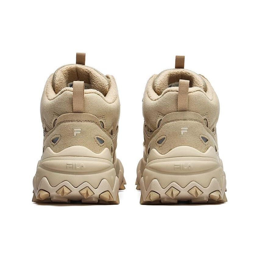 FILA Oakmont 2 Mid Fabric Synthetic Leather TPU Retro Thick Sole Casual Shoes Women sneaker Yellow Cement F12W242115FSC
