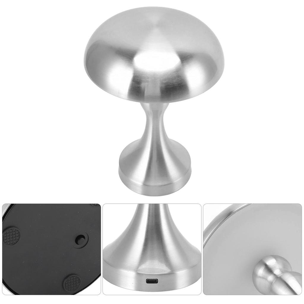 Table Lamp Rechargeable Mushroom Shape 3 Speed Color Temperature Touch Stepless Dimming Night Light