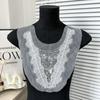 White Mesh Hollow Lace Bead Cloth Sticker Clothing Dress Dress Wedding Dress Decoration Front Collar Cloth Sticker Accessories