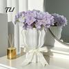 Floral Arrangement Holder 3D Printed Flower Vase with Bow Design, Modern Decorative Vase, Minimalist Glass for Flowers Container, Home Office