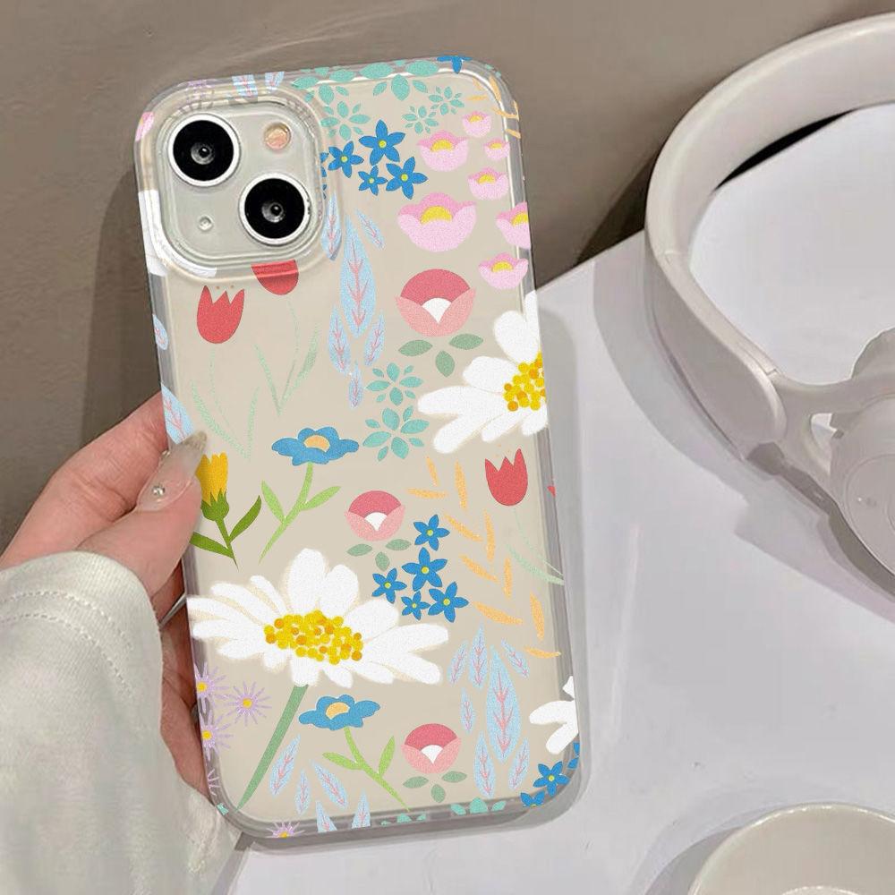 Colorful flowers for iPhone17ProMax mobile phone case 17 Apple 16/15 matte 14 all-inclusive x anti-drop