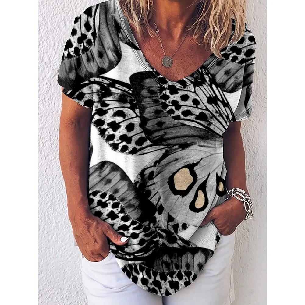 Sweater Womens Harajuku Tshirt Bird Funny Tee Summer Loose Short Sleeve Top T Shirt For Female Casual Fashion Vintage Clothing
