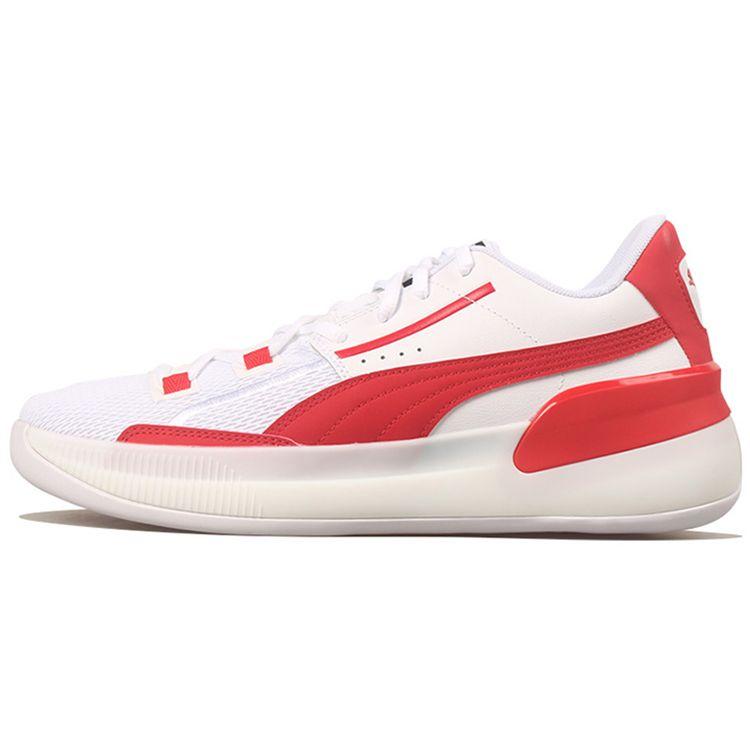 Puma Clyde Hardwood Team High Risk Red Men Sneakers White 194454-04