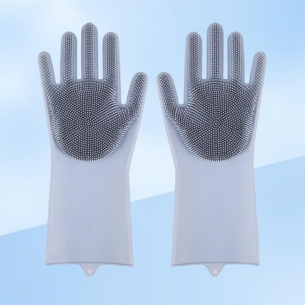Silicone Dishwashing Gloves for Kitchen Cleaning Non-Slip Durable Household Use for Chores and Versatile TasksGood product