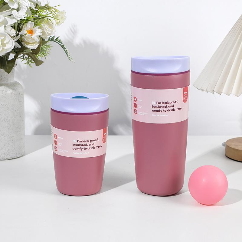 12/20oz High Appearance Office Coffee Cup Simple and Fashionable Stainless Steel Vacuum Insulated Portable Outdoor Car Bottle