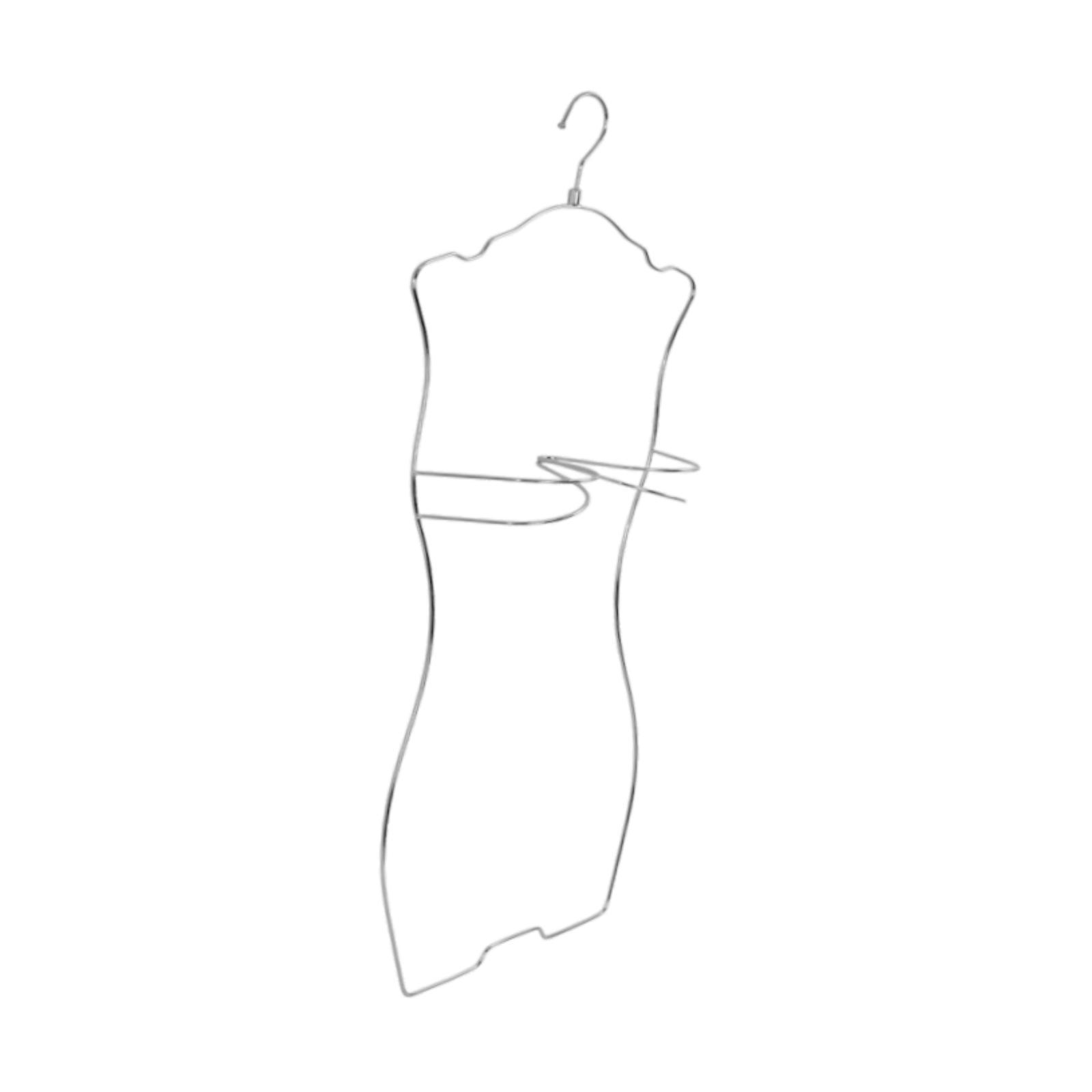 Swimwear Hanger Body Shape Bikini Hanger Versatile Portable Closet Organizer Lingerie Hanging Rack for Closet Bedroom Kids серебряный