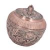 Tea Canister Metal Loose Tea Storage Container Airtight Tea Bag Canister Exquisite Bronzy Tea Jar for Sugar Salt