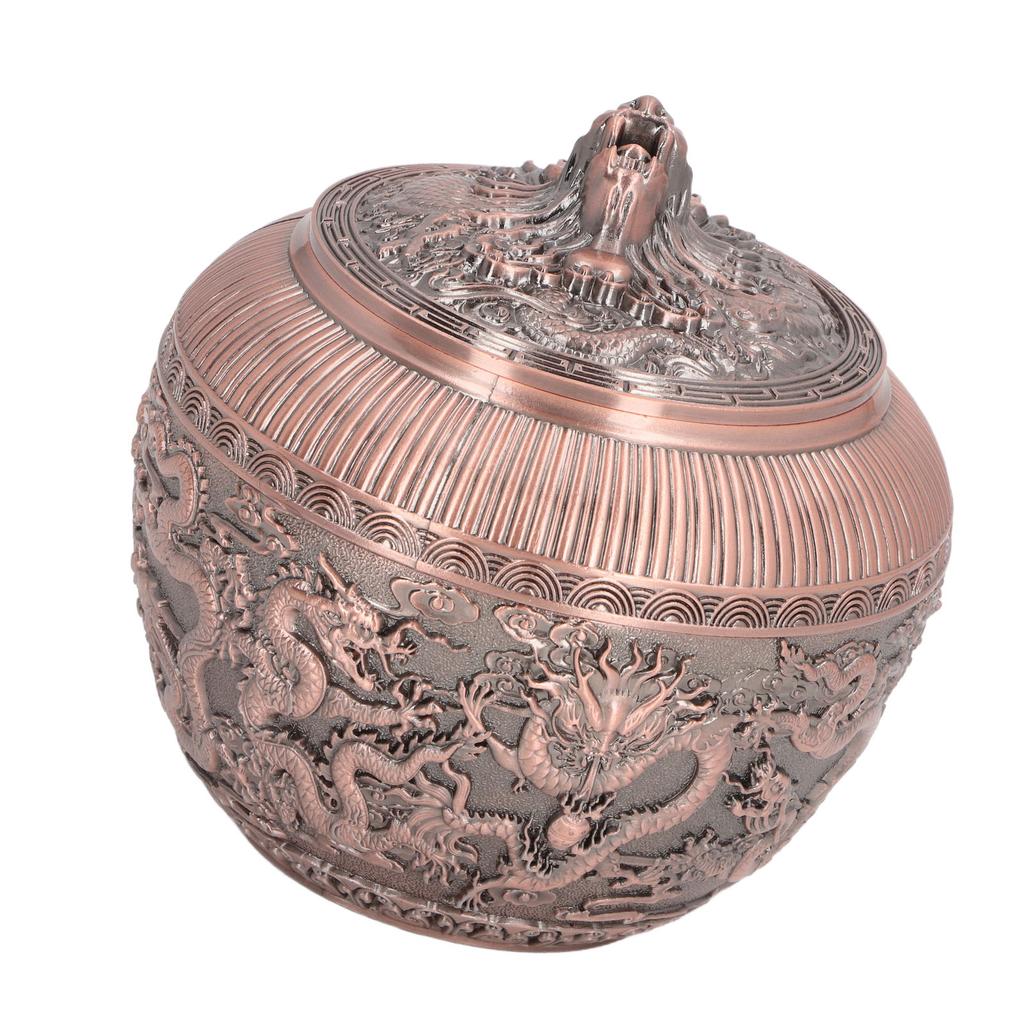 Tea Canister Metal Loose Tea Storage Container Airtight Tea Bag Canister Exquisite Bronzy Tea Jar for Sugar Salt