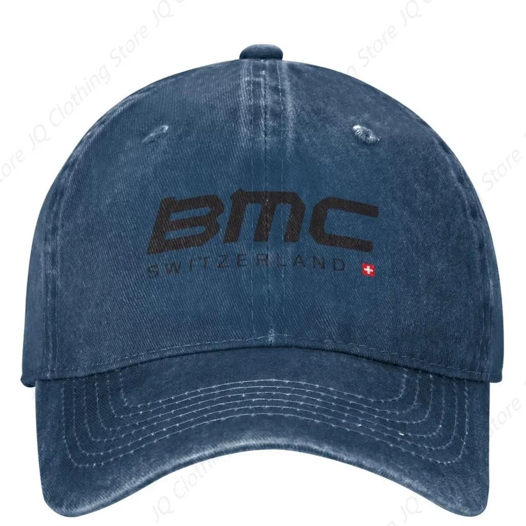 Unisex Women BMC Bicycle Baseball Caps Vintage Distressed Cotton Biker Cycling Snapback Hat Adjustable