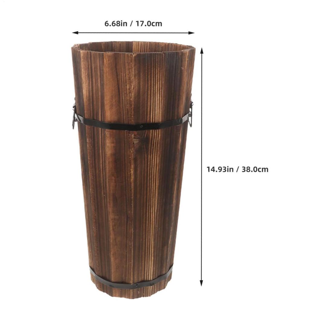 Umbrella Holder Large Capacity Wooden Storage Cane Holder Entryway Umbrella Rack For Inside Outdoor Entrance Hallway Patio Home