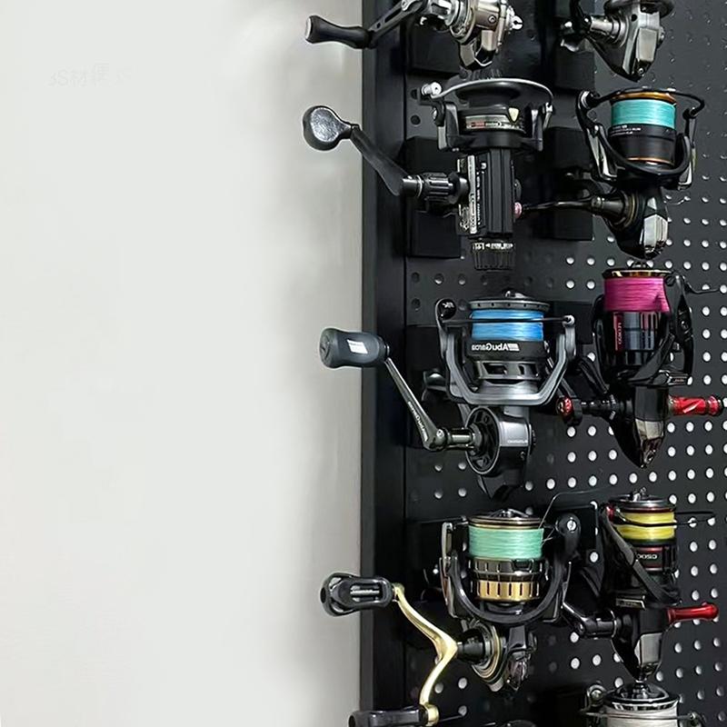 Fishing Reel Holder Fishing Reel Wall Organizer Quick-Release Tackle Storage Hanger For Boat Kayak Truck Garage Door Beach Shore