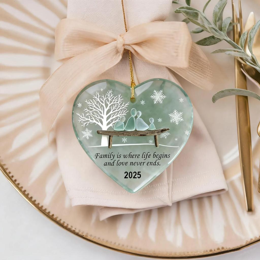 Heart Sea Christmas Tree Pendant, Christmas Decoration, Home Decoration, Christmas Surprise For Friends And Family