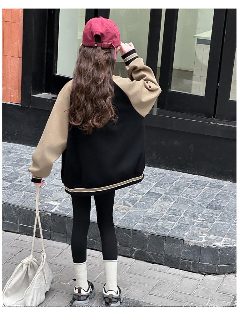 Girls' Stylish Spring & Autumn 2025 Baseball Jackets for Middle & Large Kids