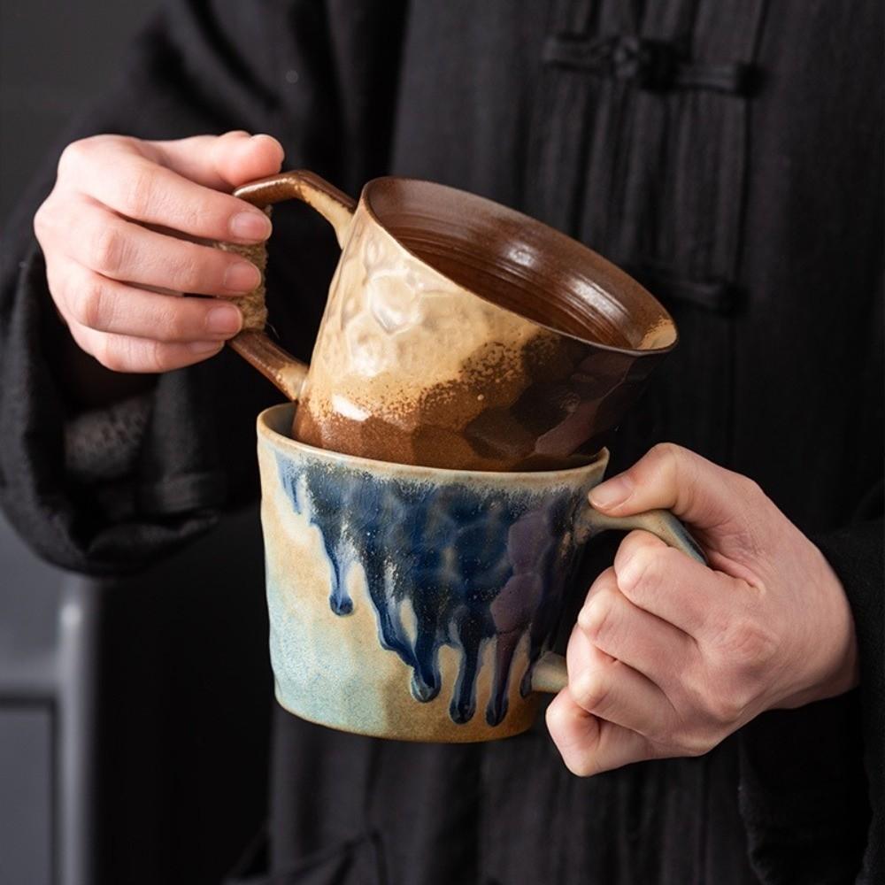 380ML Retro Ceramic Cup Rustic Milk Cup Tableware Coffee Mug  Hotel