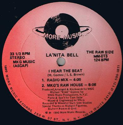 12inch Record LA'NITA BELL - I Hear The Beat MM013 More Music Reco 1990 US Dance & Electronica Used