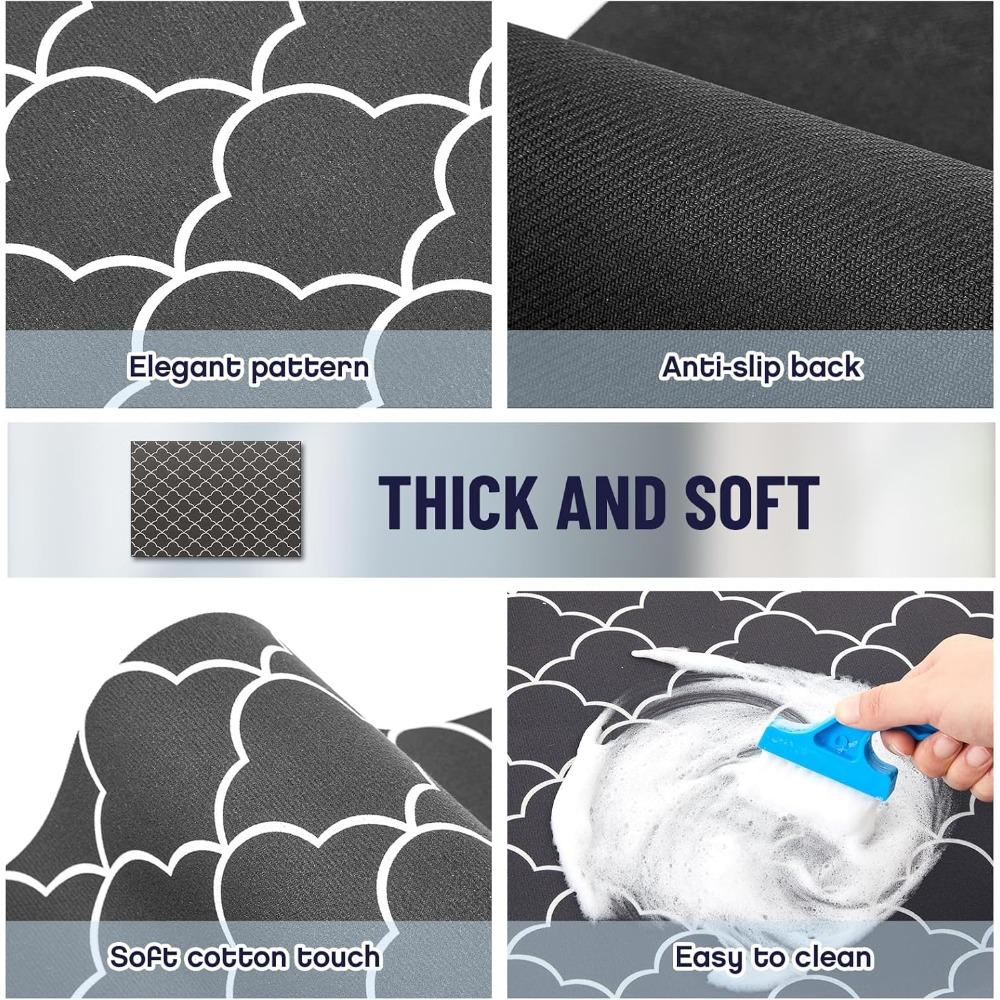 2pcs Dryer Top Protector Mat Washer and Dryer Topper Non Slip Waterproof Machine Cover Dust Proof Quick Drying Topper Pad for Laundry and Kitchen
