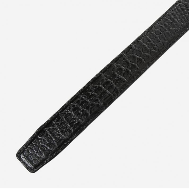 Daks Black Premium Caiman Leather Automatic Belt