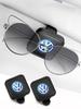 Car Black Sunshade Square Leather Sunglasses Holder For VW Scirocco Jetta Beetle Golf Passat Touran Polo Tiguan Sharan QO9