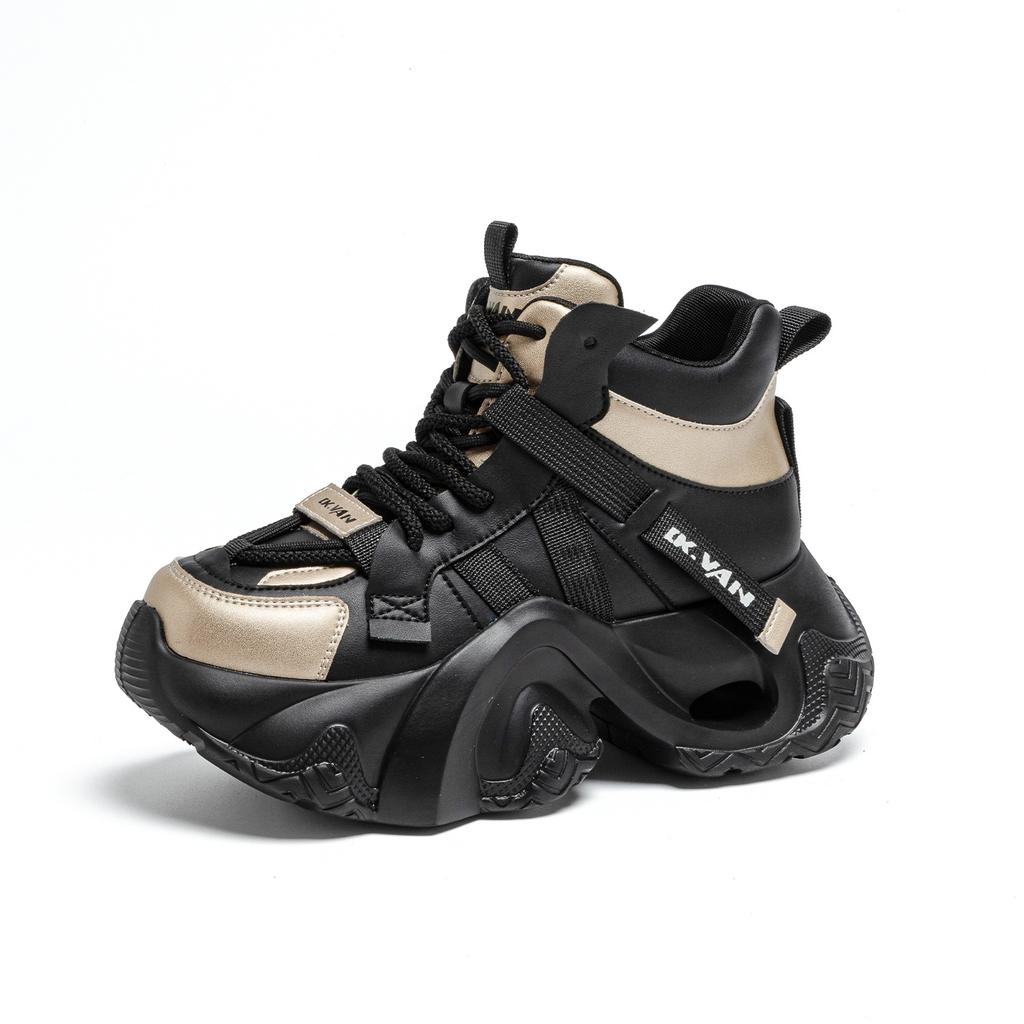 Super fire high-top dad shoes autumn and winter new thick-soled small velvet sports and leisure shoes