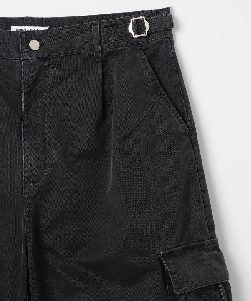 MILLO ARCHIVE Garment Washed Silhouette Pants [Black]