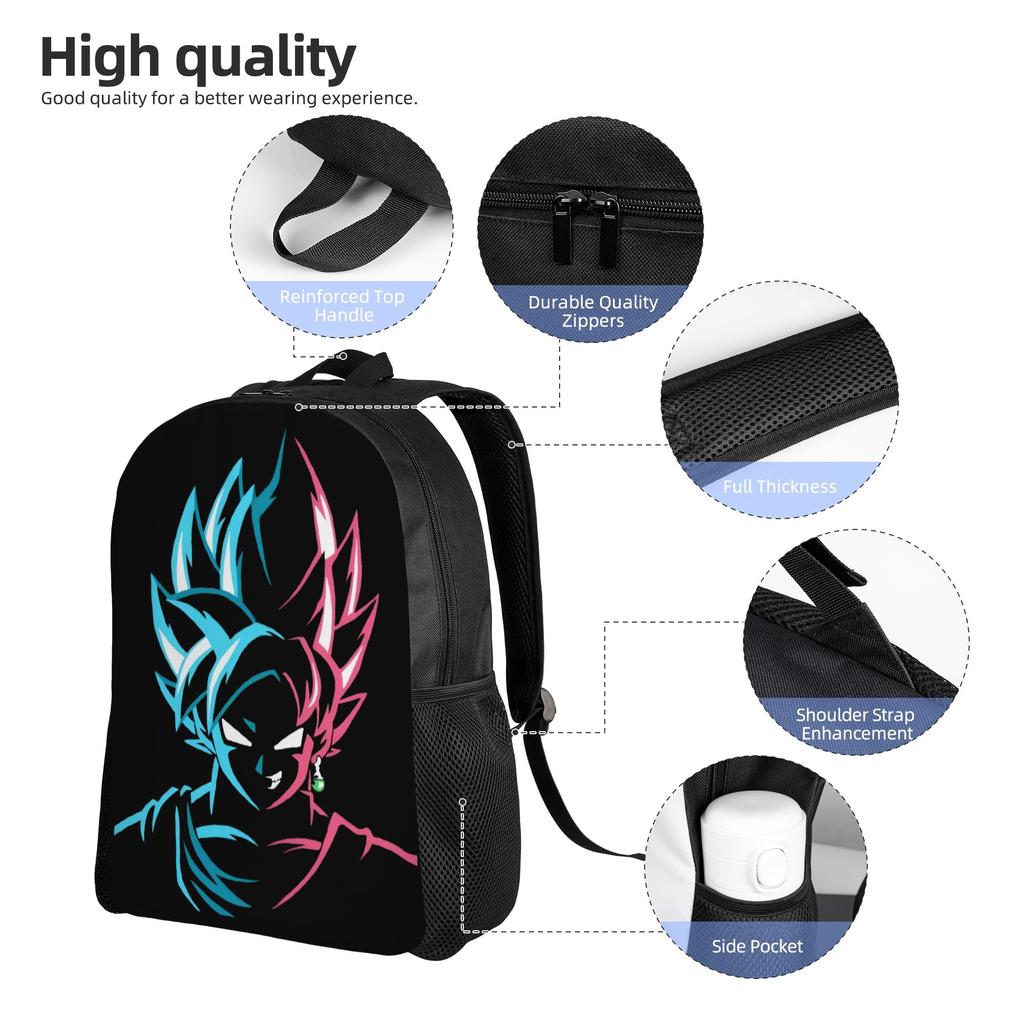 DBZ Dragons Goku Ball Backpack for Women Men College School Student Bookbag Fits 15 Inch Laptop Warrior Bags