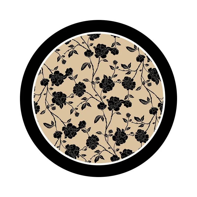 Retro Round Flower Coasters Heat Insulation Anti-scald Table Mats Creative Home Diatomite Absorbent Coaster Kitchen Accessory