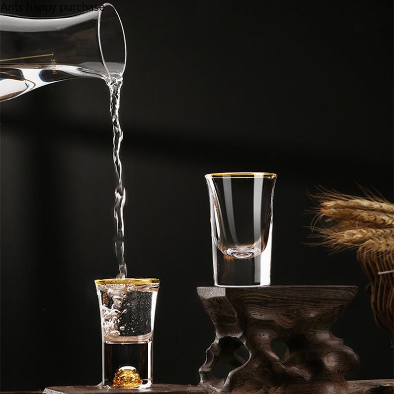 Skleněné barové nádobí, 7dílná sada sklenic na víno, sada sklenic na panáky, sklenice na bílé víno, džbán na víno, barové sady, vynikající dárková krabička