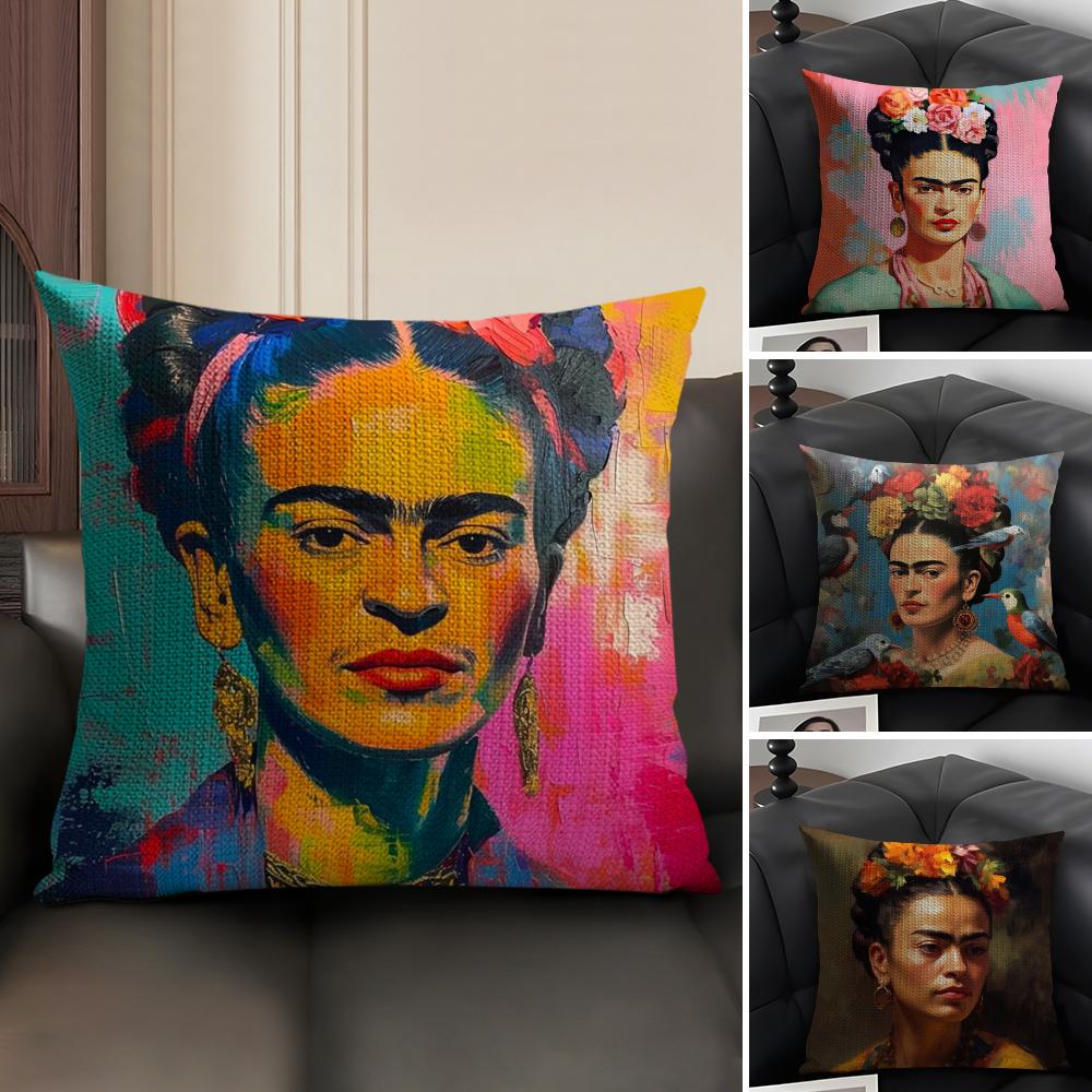 Federa per Cuscino con Stampa di Opere di Frida Kahlo per Divano del Soggiorno e Decorazione della Camera da Letto